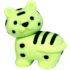 Iwako Bengal Tiger Mini Eraser: Lime Green