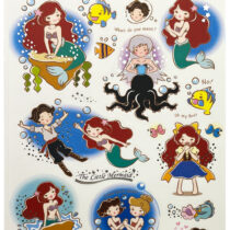 Funny Sticker World Little Mermaid Fairy Tale Sticker Sheet